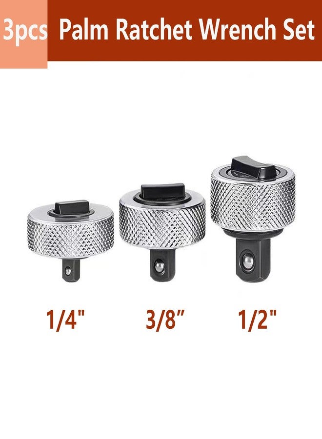 WINTOWIN 3PCS Reversible Thumbwheel Ratchet Wrench Set, 1/4” 3/8” 1/2” Drive Ratchet Set - Image 2